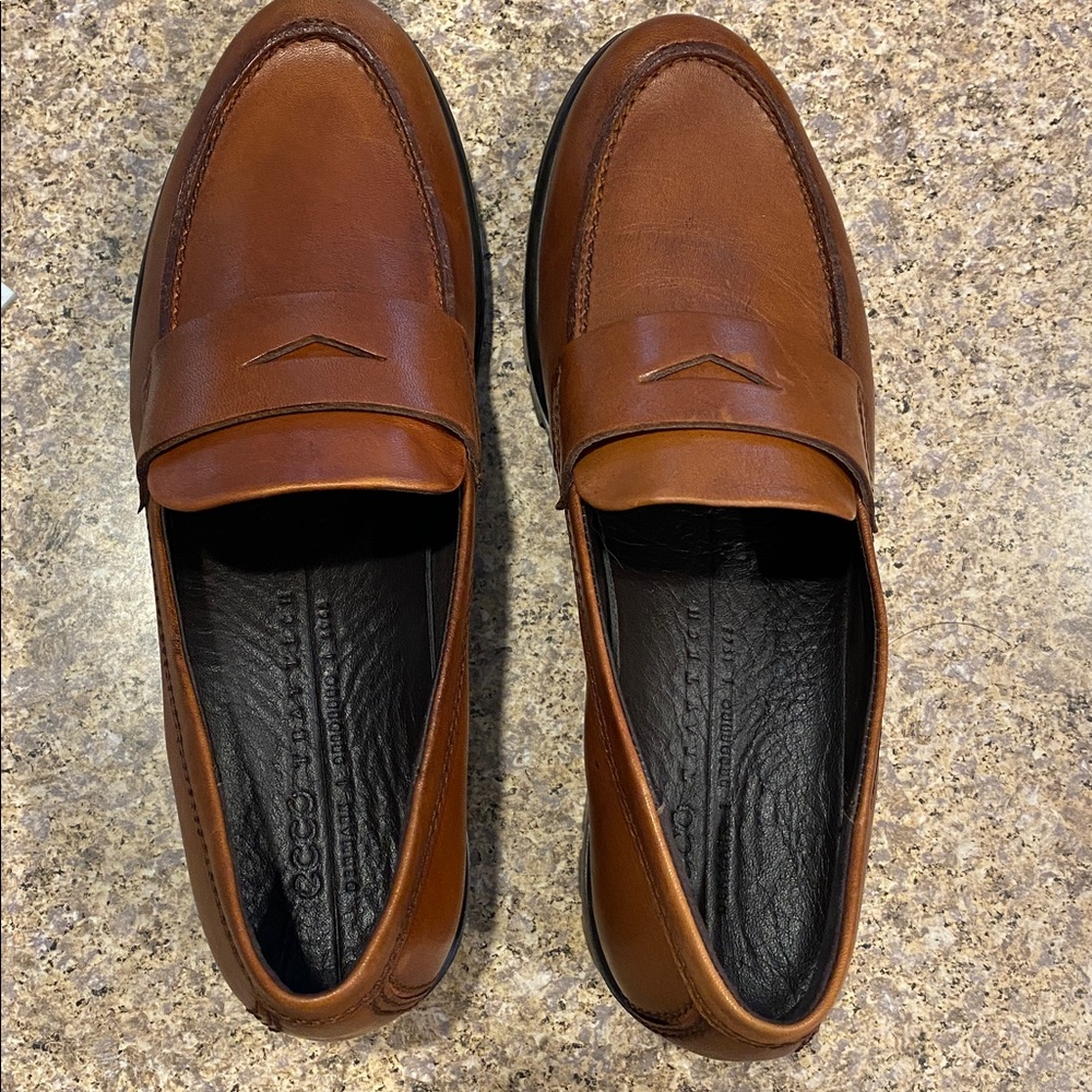 Ecco Modtray Penny Loafer Cognac EU 38 U.S. 7- 7.5 Leather (Shoes Only-No Box) - Picture 12 of 17